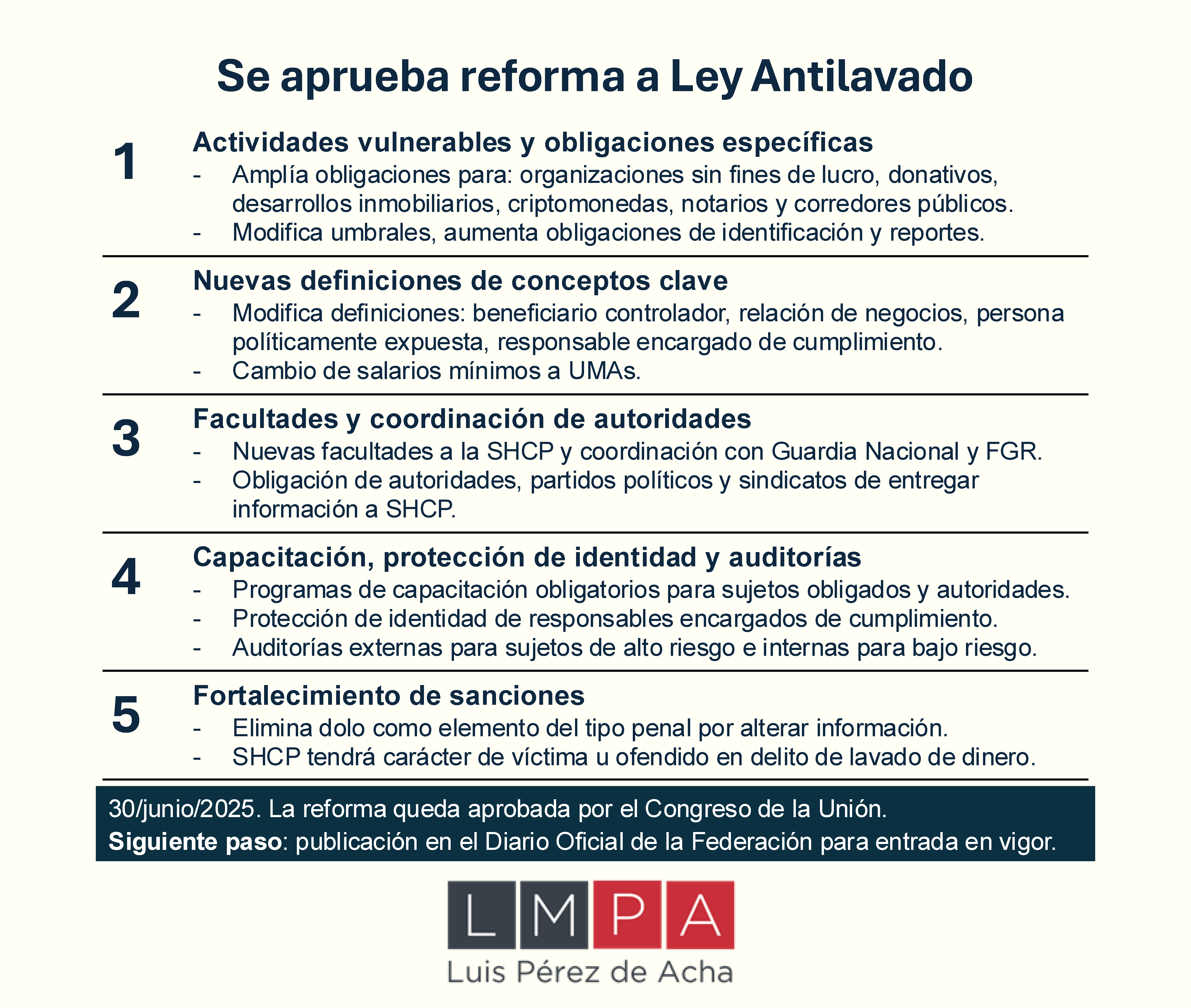 Portada de Se aprueban nuevas reformas a Ley Antilavado